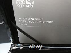 Cased Royal Mint 2015 United Kingdom Silver Proof Piedfort Coin Set With COA