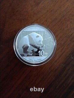 Chinese panda Proof 1oz silver coin