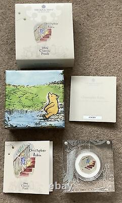 Christopher Robin Silver Proof coloured 50p coin 2020- comes with COA