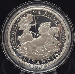 Coin Fine Silver Proof 2009 1oz Britannia £2 Royal mint COA