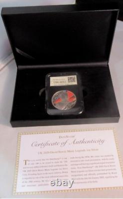 David Bowie 2020 Silver Proof 1oz Uk £2 Royal Mint Coin Coloured In Box With Coa