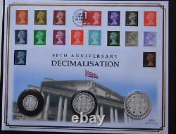 Decimalisation 2021 50th Anniversary Silver Proof Coin Cover Collection