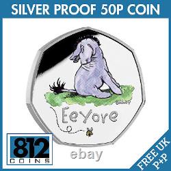 Eeyore 2022 Silver Proof 50p Winnie The Pooh & Friends Queen Elizabeth IN STOCK