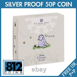 Eeyore 2022 Silver Proof 50p Winnie The Pooh & Friends Queen Elizabeth IN STOCK