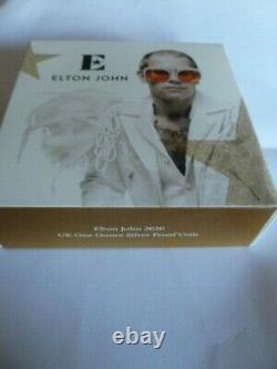 Elton John 2020 1 Oz Silver Proof Coin Limited Edition Royal Mint Sold Out