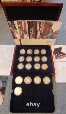 FULL SET (2006) Elizabeth II 80th Birthday Silver Proof Crown Coin Collection