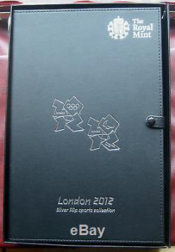 Full set 29 x silver proof 50 pence 2012 London Olympics