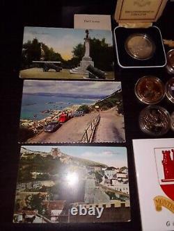 Gibraltar Silver Proof Sovereign coins joblot. Rare pieces of Gibraltar history