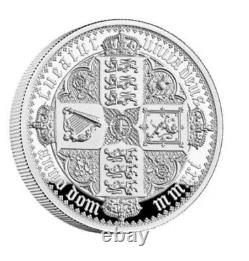 Great Engravers The Gothic Crown Quartered Arms 2021 UK 2oz Silver Proof Coin