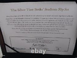 Harry Potter Silver Proof 50p Coin Set First strike only 50 worldwide ever made