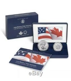 In Stock2019 Pride Of Two Nations Limited Edition Two-coin Set From Us Mint