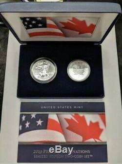 In Stock2019 Pride Of Two Nations Limited Edition Two-coin Set From Us Mint