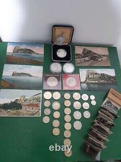 Joblot Gibraltar Silver Coins 925 Silver & Rare £2 £1 50p 20p 10p 5p