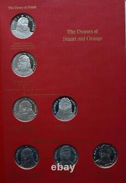 John Pinches King and Queens of England First Edition Silver Proof Set 43 Medals