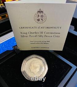 King Charles III 2023 Silver Proof 50p Coin God Save The King Just 995 Minted
