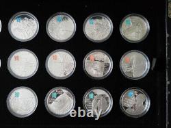 (L1038) Royal Mint 2009 Celebration of Britain Silver Proof £5 18 Coins Set