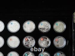 (L1038) Royal Mint 2009 Celebration of Britain Silver Proof £5 18 Coins Set