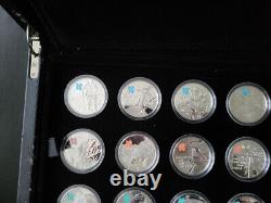 (L1038) Royal Mint 2009 Celebration of Britain Silver Proof £5 18 Coins Set