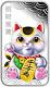 LUCKY CAT 2018 1oz $1 SILVER PROOF COIN Rectangle Colorized