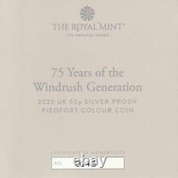 Limited Edition Windrush Commemorative 50p Silver proof coin (No 0143 of 1250)