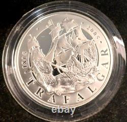 Lord Nelson At Trafalgar 2005 Silver Proof Piedfort 2x £5 Pounds Ltd Ed 3000