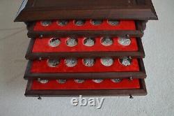 Masterpieces of Rubens Set of 100 Proof St Silver Medallions in Wooden Display