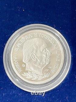 Montenegro Rare Silver 1 Perper Proof Coin 1989 Crna Gora Official Restrike Coa