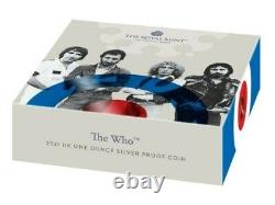 NEW 2021 The Who Colour-Printed Silver Proof 1oz One Ounce Music Legends