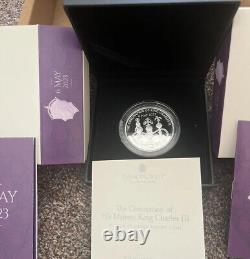 NEW King Charles III Coronation UK £5 Silver Proof Coin 2023 Limited Edition