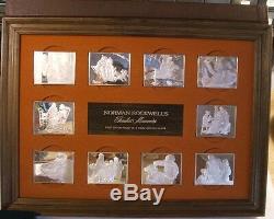 NORMAN ROCKWELL'S FONDEST MEMORIES 10 INGOT SILVER PROOFS BEAUTY WithOVER 30 OZS