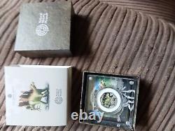 Pack of 3 royal mint colored dinosaur silver proof coins ltd edition