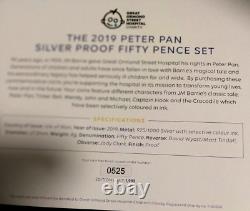 Peter Pan 2019 Silver Proof 50p Coin Set Of 6 In Deluxe Box Isle Of Man Ltd Ed