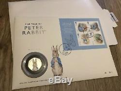 Peter Rabbit 2016 Silver Proof 50p PNC Stamp & Coin Cover