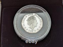 Piedfort 100 Years of the BBC 2022 50p Fifty Pence Silver Proof Coin IN HAND
