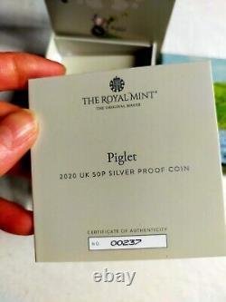 Piglet 2020 Royal Mint 50p Silver Proof Coin