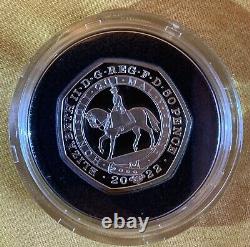 Platinum Jubilee Queen Elizabeth II 2022 UK Silver Proof 50p Coin limited 5,000