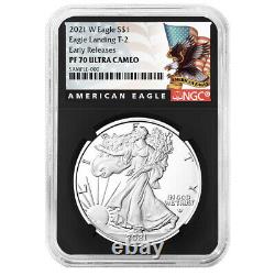 Presale 2021-W Proof $1 Type 2 American Silver Eagle NGC PF70UC ER Black Label