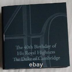 Prince William Royal Mint 2022 40th Birthday Silver Proof £5 Coin Ltd Edition