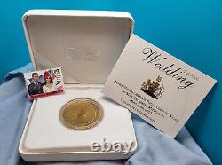 Princess Kate Middleton William Royal Wedding Gold Solid Silver Coin Proof Stamp