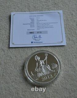 Queen Elizabeth II Diamond Jubilee Silver Proof 5oz Coin COA