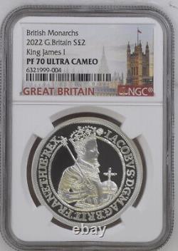 RARE 1 of 28 2022 1OZ MONARCH'S KING JAMES I SILVER PROOF COIN NGC