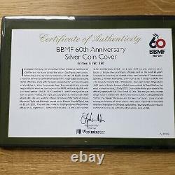 REDUCED. 2017 BBMF 60th ANNIVERSARY. 925 SILVER PROOF LTD EDIT COIN COVER