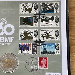 REDUCED. 2017 BBMF 60th ANNIVERSARY. 925 SILVER PROOF LTD EDIT COIN COVER