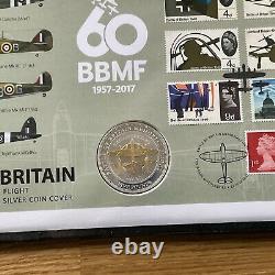 REDUCED. 2017 BBMF 60th ANNIVERSARY. 925 SILVER PROOF LTD EDIT COIN COVER