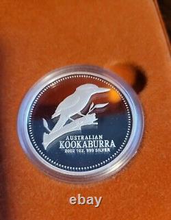 Rare 2002 Kookaburra Collection Evolution of Time 3 Silver Proof Coins Set 13oz