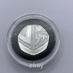 Rare 2011 Royal Mint Silver Proof Royal Shield Design 50p Fifty Pence Coin MINT