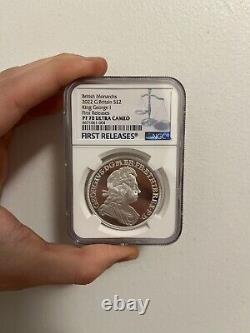 Rare Pf70 2022 1oz Monarch's King George I Silver Proof Coin Ngc Ultra Cameo