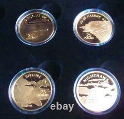 Royal Mint, 12 x 1 Oz. 999 Silver Proof Coin Set, BOXED Powered Flight 2005