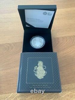 Royal Mint 1oz Queens Beasts-unicorn Of Scotland £2 Silver Proof Box & Coa