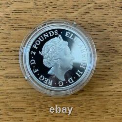 Royal Mint 1oz Queens Beasts-unicorn Of Scotland £2 Silver Proof Box & Coa